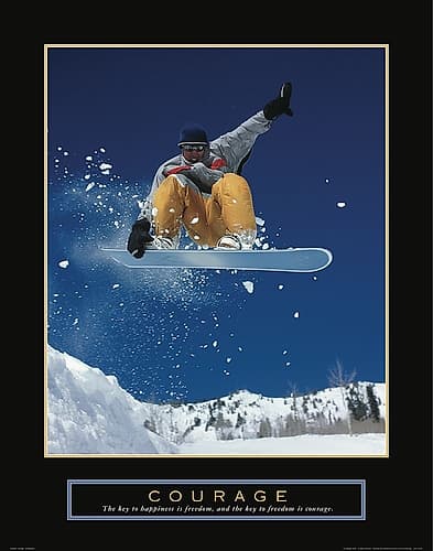 Courage - Snowboarding Games and Sports Print