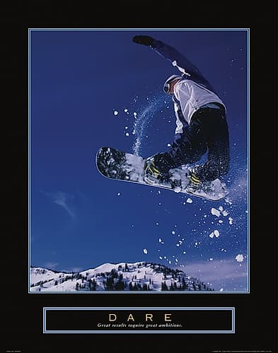 Dare - Snowboarder Games and Sports Print