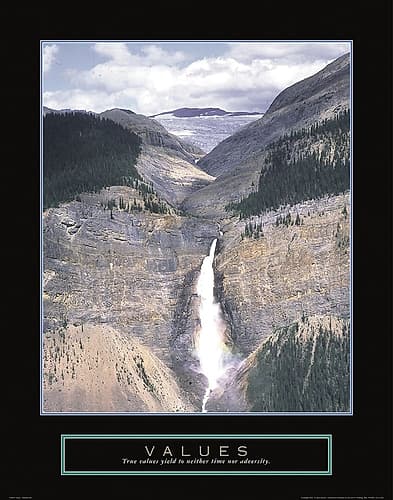 Values - Takakkaw Falls Art Print