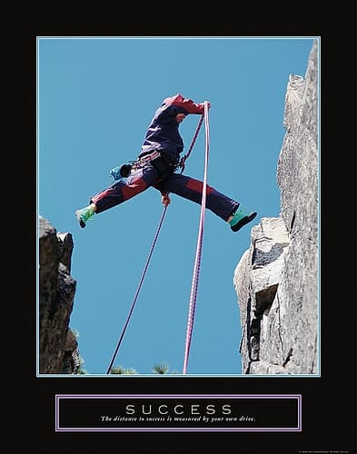 Success - Rock Jumper Games and Sports Print