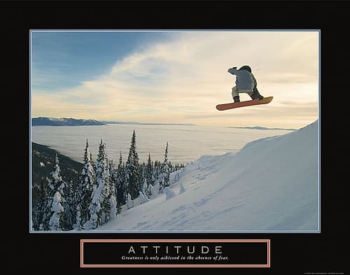 Attitude - Snowboarder Games and Sports Print
