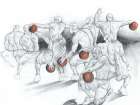 Basketball Study Art Print by Unknown