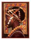 African Head Dress Art Print by Unknown