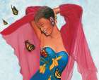 Butterfly Babe Art Print by Unknown