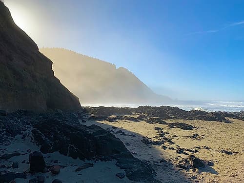 Foggy Beach III Art Print by Grayscale