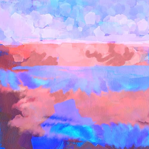Cloud Stripes I Art Print by Grayscale