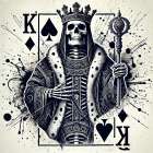Skull King Abstract Art Print