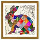 Patchwork Rabbit Art Print