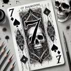 7 Of Spades Art Print