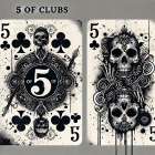 5 Of Clubs Abstract Art Print