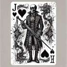 Jack Of Hearts Abstract Art Print