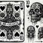 10 Of Hearts Abstract Art Print