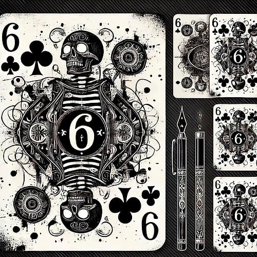 6 Of Clubs Art Print