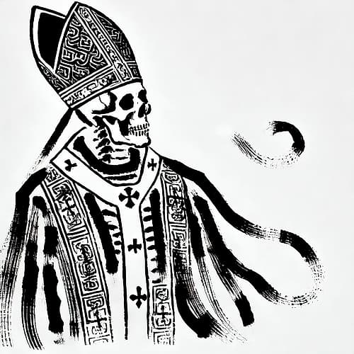 Skull Pope Art Print