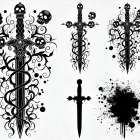 Skull Sword Tattoo Art Print