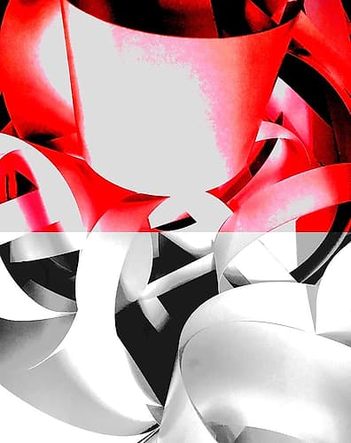 Intertwined: Red Divide Art Print