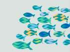 Fishes and Waves Art Print