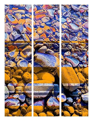 Color Mood-River Rock Collage V1 Art Print