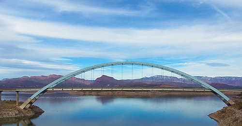 Roosevelt Lake Bridge Landscape Print