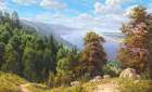 Sunny day over the Volga river Art Print