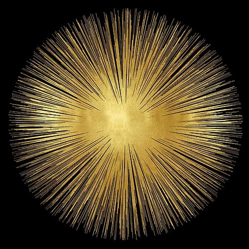 Sunburst on Black I Art Print by Abby Young