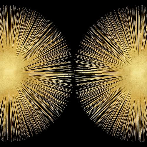 Sunburst on Black II Art Print by Abby Young