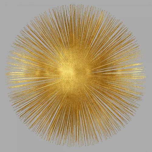 Sunburst on Grey I Art Print by Abby Young