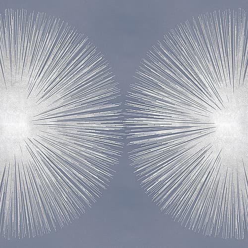 Silver Sunburst on Gray II Art Print by Abby Young