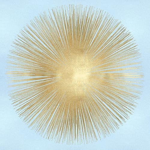 Sunburst Gold on Light Blue I Art Print by Abby Young