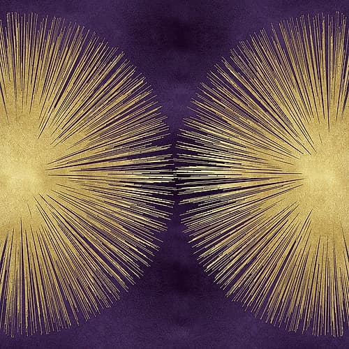 Sunburst Gold on Purple II Art Print by Bill Young