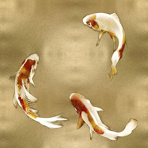 Koi on Gold II Art Print
