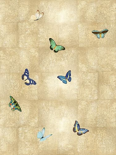 Butterflies on Gold III Art Print