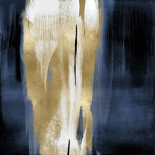Free Fall Blue with Gold I Art Print by Joseph Wright