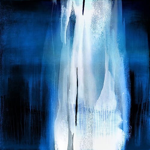 Free Fall Indigo Blue I Art Print