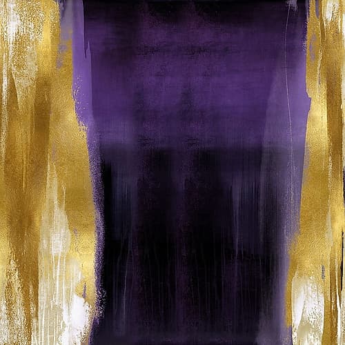 Free Fall Purple with Gold II Art Print