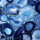 Agate in Blue II Art Print