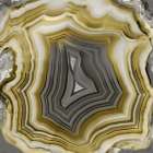 Agate in Gold and Grey Art Print