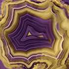 Agate in Purple and Gold II Art Print
