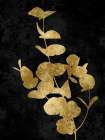 Nature Gold on Black I Art Print