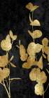 Nature Panel Gold on Black I Art Print