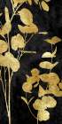 Nature Panel Gold on Black II Art Print