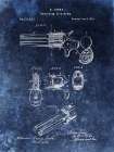 Revolving Fire Arms - 1874-Blue Art Print