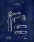 Automatic Firearm - 1902-Blue Art Print