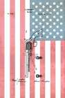 Remington Revolver and Flag - 186 Art Print