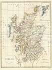 Map of Scotland Art Print