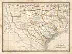 Texas historical map Art Print