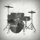 Black and White Drums Art Print