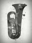 Black and White Tuba Art Print