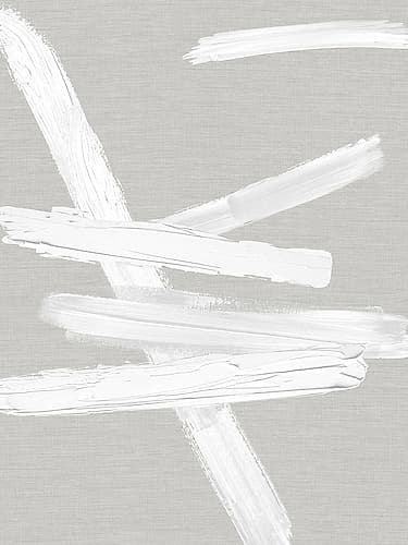 Crossroads White on Gray I Art Print