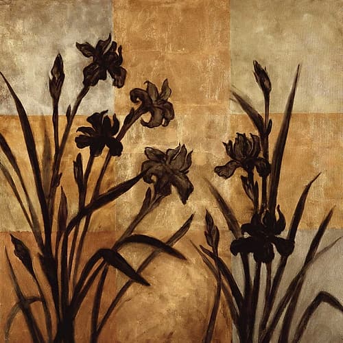 Iris Silhouette I Art Print